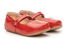 Sapato vermelho verniz Carmim em couro legítimo Gambo menina