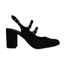 Sapato Via Marte Feminino Preto Salto Bloco 062-005-01