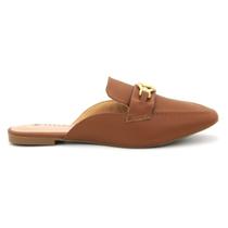 Sapato Via Uno 518122 Bico Quadrada Mule Baixo Feminino