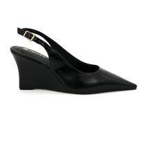 Sapato Via Uno Original 968003 Bico Fino Salto Anabela Tendencia Feminino