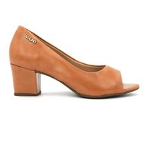 Sapato Via Uno Original Peep Toe Salto Baixo Feminino 013 Sapato Via Uno Original Peep Toe Salto Baixo Feminino 013