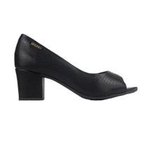 Sapato Via Uno Peep Toe Salto Bloco