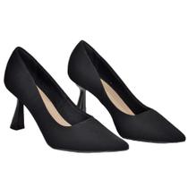 Sapato villarosa scarpin feminino nobuck preto 1519-99033