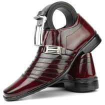 Sapato vinho social masculino pizzolev+ cinto dupla face Sapato vinho social masculino pizzolev+ cinto dupla face