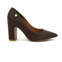 Sapato Vizzano 1285.400 Scarpin Salto Grosso Social Bico Fino Feminino