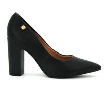 Sapato Vizzano 1285.400 Scarpin Salto Grosso Social Bico Fino Feminino Sapato Vizzano 1285.400 Scarpin Salto Grosso Social Bico Fino Feminino