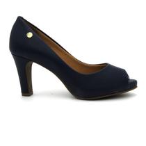 Sapato Vizzano 1840.300 Peep Toe scarpin bico aberto Salto Feminino