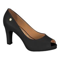 Sapato Vizzano 1840.300 Peep Toe scarpin bico aberto Salto Feminino