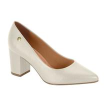 Sapato Vizzano Bico Fino Salto Bloco 7 Pelica Sapato Vizzano Bico Fino Salto Bloco 7 Pelica