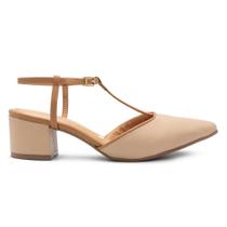 Sapato Vizzano Feminino Bico Fino Salto Bloco Casual 1220.363