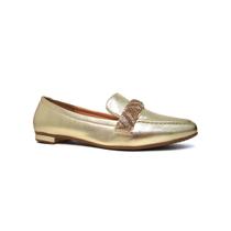 Sapato Vizzano Mocassim Bico Fino 1351.107 Dourado/Bege