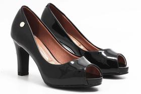 Sapato Vizzano Salto Peep Toe De Verniz Abertura Super Elegante e Confortável Fem 1840-300 (64543) Sapato Vizzano Salto Peep Toe De Verniz Abertura Super Elegante e Confortável Fem 1840-300 (64543)