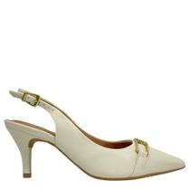 Sapato Vizzano Scarpin Feminino Salto Fino com Fivela Dourada