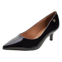 Sapato Vizzano Scarpin Salto Baixo Verniz Preto 1122828P-13488