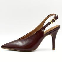 Sapato Vizzano Slingback Bico Fino Salto Alto Feminino Sapato Vizzano Slingback Bico Fino Salto Alto Feminino