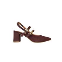 Sapato Vizzano Slingback Bico Quadrado Salto Feminino - Marr
