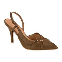 Sapato Vizzano Slingback - Feminino - Marrom