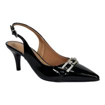 Sapato Vizzano Slingback Salto Fino 1185.1131 Preto