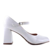 Sapato Zariff Feminino Boneca 594-005 Verniz Off White