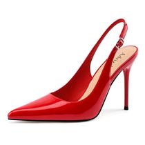 Sapatos Adrizzlein Slingback, salto alto, bico fino, estilete Sapatos Adrizzlein Slingback, salto alto, bico fino, estilete