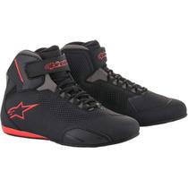 Sapatos Alpinestars Sektor Vented preto/cinza/vermelho para homens tamanho 8