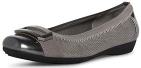 Sapatos Anne Klein Ballet Flat Uplift para mulheres Pewter Sapatos Anne Klein Ballet Flat Uplift para mulheres Pewter