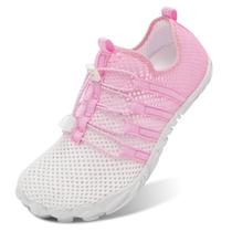 Sapatos aquáticos L-RUN Barefoot para mulheres/homens brancos/rosa