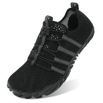 Sapatos aquáticos L-RUN Caminhando com os pés descalços para mulheres/homens pretos EU40