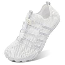 Sapatos aquáticos L-RUN Hiking para mulheres e homens, com os pés descalços, brancos, EU42