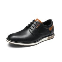 Sapatos Casuais Sociais Masculinos Bruno Marc, com Cadarço, Preto 9.5 Sapatos Casuais Sociais Masculinos Bruno Marc, com Cadarço, Preto 9.5