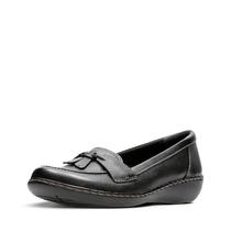 Sapatos Clarks Ashland Bubble Slip-On feminino pretos 10N Sapatos Clarks Ashland Bubble Slip-On feminino pretos 10N