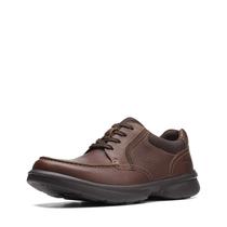 Sapatos Clarks Bradley Vibe Oxford para homens de couro castanho