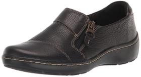 Sapatos Clarks Cora Harbor Loafer femininos de couro preto 8,5 W Sapatos Clarks Cora Harbor Loafer femininos de couro preto 8,5 W