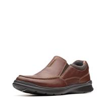 Sapatos Clarks Cotrell Free Loafer masculinos em couro de tabaco 8US