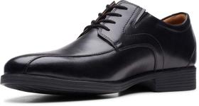 Sapatos Clarks Whiddon Pace Oxford para homens de couro preto