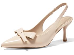 Sapatos Coutgo Slingback Kitten Heels para mulheres nuas, tamanho 6