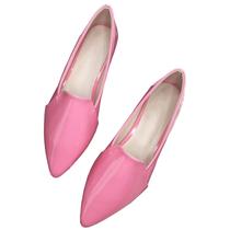 Sapatos de balé SAILING LU, sapatilhas femininas, biqueira pontuda, couro vermelho