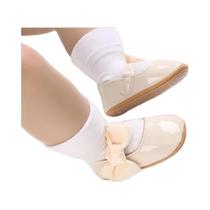 Sapatos De Bebê Com Laço De Borboleta Para Caminhar 0-1 Ano Sola Macia Antiderrapante Respirável Em