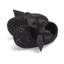 Sapatos de bebê ESTAMICO Black Bowknot Soft Sole 12-18 meses Sapatos de bebê ESTAMICO Black Bowknot Soft Sole 12-18 meses