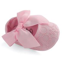 Sapatos de bebê ESTAMICO Pink Bowknot Soft Sole 10cm 0-3M