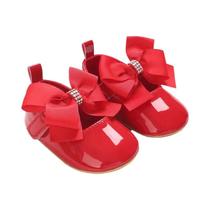 Sapatos De Bebê Princesa Primavera Outono Com Laço De Borboleta Em PU Com Sola Macia Para Bebês De 0