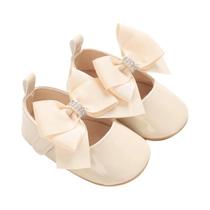 Sapatos De Bebê Princesa Primavera Outono Com Laço De Borboleta Em PU E Sola Macia Para Bebês De 0 a