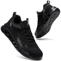 Sapatos de bico de aço Tinefiy para mulheres, leves e antiderrapantes