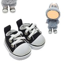 Sapatos de boneca GDLSYLGHY em lona preta para bonecas de 15 e 17 cm, 1 par