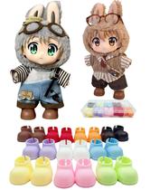 Sapatos de boneca TerraSurge para Labubu, conjunto de 10 pares de lindos sapatos Labubu, incluindo botas rosa Labubu, acessórios Labubu de 17 cm (sem boneca)