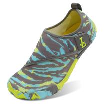 Sapatos de caminhada aquática L-RUN Barefoot Aqua Socks cinza para mulheres