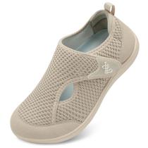 Sapatos de caminhada descalços LeisFit femininos taupe tamanho 8
