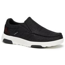 Sapatos de caminhada femininos OrthocomFoot Slip-On pretos 8.5