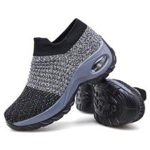 Sapatos de caminhada Slow Man Sock Sneakers Air Cushion Grey 8.5