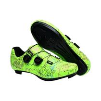 Sapatos De Ciclismo Respiráveis Para Homens E Mulheres Com Fecho De Duplo Botão E Solado Duro Para